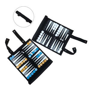Custom Logo Eco-Friendly Foldable Durable <b>Backgammon</b> <b>Set</b> High Quality Professional Leather Design for Private Label Games - Product Image 2