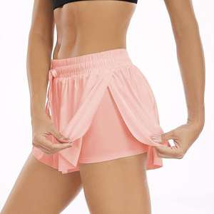 Women's 2 1 Flowy Breathable High Athletic <b>Skorts</b> Pocket <b>Running</b> Workout Sweat Polyester/Nylon Lounge Gym Yoga Summer Reasonable - Product Image 3