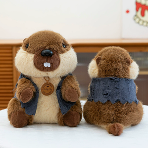 Jouet en peluche décoratif personnalisable, personnage de dessin animé, animal marmot, produit très vendu et adorable - Product Image 1