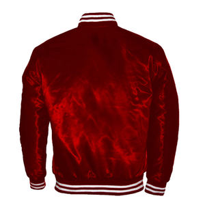 <b>Men</b> Varsity <b>Jacket</b> Orange Solid Color Polyester Casual Baseball Style Turn-down Collar Regular Fit Autumn Outerwear - Product Image 4