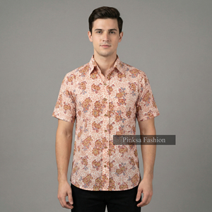 Chemise décontractée à manches courtes pour homme, 100 % coton respirant, imprimée à la main, motif floral, boutonnée, idéale pour l'été – Vente en gros - Product Image 6