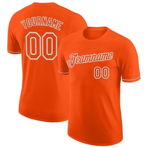 T-shirt de performance orange-gris sur mesure pour l'industrie manufacturière, 100 % polyester, antibactérien, séchage rapide, vente en gros directe - Product Image 1