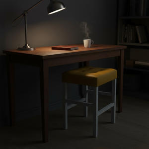 Ensemble de 2 tabourets de bar et de comptoir en cuir PU, ensemble de tabourets capitonnés en cuir PU, ensemble de tabourets rembourrés en PU avec structure en bois massif, hauteur bar et comptoir - Product Image 6