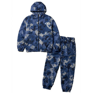 High Quality Wholesale Customized Blue <b>Camo</b> <b>Windbreaker</b> Tracksuit Men Lightweight Hooded Jogger Set Urban Streetwear OEM Jackets - Product Image 6