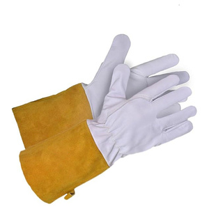 Gants anti-coupure et anti-chaleur en cuir de chèvre sur mesure pour femmes, pour soudage MIG TIG et protection au travail - Product Image 1