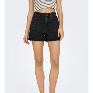 Shorts en jean grande taille pour femmes, logo personnalisé, haute élasticité, vente en gros, directement de l'usine, shorts en jean pour femmes grandes tailles - Product Image 3