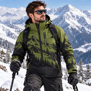 Chaqueta de Esquí Impermeable para Hombre, Cortavientos, Térmica, con Capucha, para Snowboard, Abrigo Deportivo de Montaña para Invierno - Product Image 6