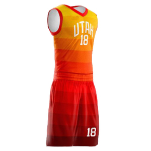 Wholesale Custom Men's Basketball Jersey Uniform Set 100% Polyester Sublimation Transfer Print Quick Dry Breathable - Product Image 3