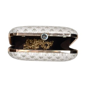 Pochette élégante en sequins blancs et broderies, sac de soirée de créateur pour femmes, idéal pour les événements - Product Image 3
