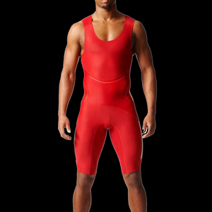 Combinaison de lutte personnalisée imprimée pour hommes grandes tailles, bretelles réglables, coupe compressive, tissu extensible, respirant, protection UV - Product Image 1