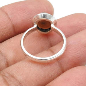 High Quality Natural Oval Cut Natural Black Opal Gemstone <b>Ring</b> Made From 925 Sterling <b>Silver</b> <b>Statement</b> Bohemian <b>Ring</b> Jewelry - Product Image 4