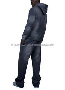 Survêtement Homme Hiver Personnalisé avec Logo, Coupe Évasée, Style Streetwear, Délavé à l'Acide, Uni, Respirant, à Capuche Zippée, Écologique, OEM - Product Image 4