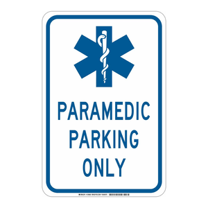 Panneau de signalisation « Parking Interdit aux Paramédicaux » Brady, 18x12 pouces, en polycarbonate résistant aux intempéries pour usage extérieur - Product Image 2