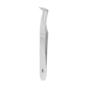 Pince à épiler professionnelle UBI 4,5 pouces à pointe incurvée en acier au carbone pour extensions de cils et faux cils, outil de retrait et de coupe - Product Image 1