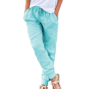 Wholesale Custom 2022 Latest Design 100% Cotton Women's Maternity Pants ODM Service for Size Color Style Customization - Product Image 2