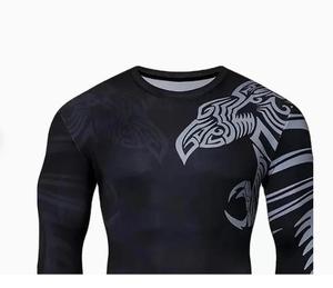 Men’s Custom Gym Rash Guard Quick Dry Compression <b>Base</b> <b>Layer</b> Long Sleeve <b>Skin</b> Fit Training Top - Product Image 3