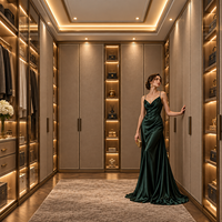 Système de dressing en cuir sur mesure pour projets hôteliers, finition premium pour aménagement complet d'espaces