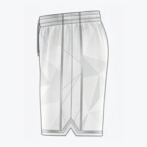 Customized Origin <b>Athletics</b> Basketball Jersey Set White Geometric Print V-Neck Sleeveless Moisture Wicking Unisex Adult Uniform - Product Image 3
