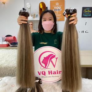 Vietnam Extensions de cheveux raides en os à double tirage Highlight Color Piano Weave Bundles Cheveux humains de haute qualité - Product Image 4