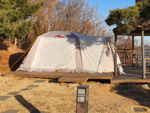 Camptown 5-6 Person Extended Type Four <b>Tent</b> One Bedroom One Living Room Single Layer <b>Large</b> Waterproof Quick Opening Camping <b>Tent</b> - Product Image 3
