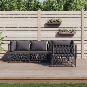 Set Lounge da Giardino Grigio Scuro Antracite - Product Image 1