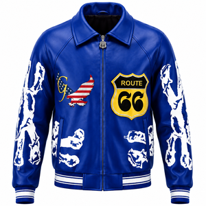 IOTA SPORTS Genuine Cowhide Leather <b>Jacket</b> Wholesale <b>Sheepskin</b> Leather <b>Jacket</b> for Men & Women - Product Image 1