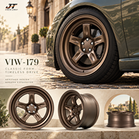 Jantes forgées 5 branches avec découpes ovales 18-22 pouces, finition bronze satiné, 5x112 5x114.3 VIW-179 pour BMW Audi Mercedes-Benz
