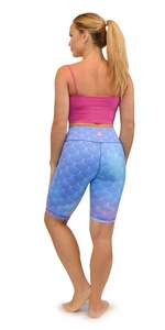 Shorts de Mujer de Cintura Baja con Estampado Floral, Color Degradado, Transpirables, de Punto, Spandex y Algodón, Corte Regular, Secado Rápido, Cierre con Cordón - Product Image 2