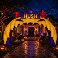 Arche gonflable monstre d'Halloween, arche géante à dents, portail gonflable pour fête en extérieur, décorations gonflables d'Halloween