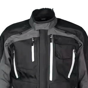 Veste de moto en Cordura coupe-vent pour homme de haute qualité, manches longues, noir et gris, veste de moto en textile, protection toutes saisons - Product Image 2