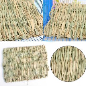 เสื่อหญ้าธรรมชาติสำหรับกระต่ายกระต่ายเสื่อหญ้าแห้งผ้าปูเตียงผ้าปูรองกรงฟางแบบกินได้ - Product Image 3