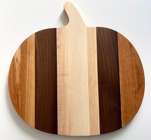 Wooden Pumpkin <b>Shaped</b> Chopping Board With Handle Round Kitchen Cutting <b>Block</b> - Product Image 1