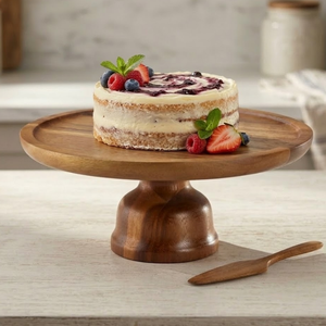 Handcrafted Acacia Wood Cake <b>Stand</b> | Sustainable Natural Wood Cake Display <b>Stand</b> | Decorative Dessert Serving <b>Stand</b> - Product Image 2