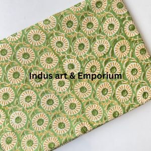 Tela de Algodón Cambray Estampada a Bloques 60x60, Tela de Algodón con Estampado Tradicional Jaipuri - Product Image 4