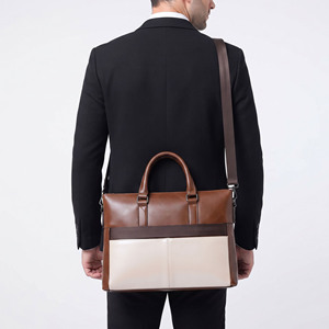Men Leather Laptop <b>Bag</b> with Front Pocket Men's Leather Laptop <b>Bag</b> for Daily Office Use Men Fashion Leather Laptop Briefcase - Product Image 6