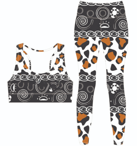 Ensemble de yoga pour femmes grande taille, nouvelle conception, sublimation personnalisée, 2 pièces, respirant, antibactérien, soutien-gorge de sport, legging, vêtements de fitness pour la salle de sport - Product Image 4