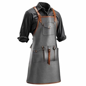 Handmade Leather <b>Apron</b> – Heavy Duty Workwear for BBQ, <b>Chef</b>, Barber & Woodworking - Product Image 1