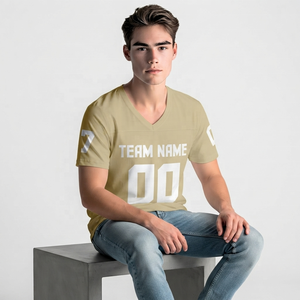 เสื้อฟุตบอลอเมริกันคอวีสำหรับผู้ชาย พิมพ์ลายทีมหมายเลข 00 แบบซับลิเมชั่น ระบายเหงื่อได้ดี ผลิตจากโพลีเอสเตอร์ แขนสั้น ทรงปกติ - Product Image 3