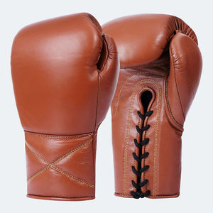 ถุงมือคิกบ็อกซิ่งหนังวัวคุณภาพสูง ปี 2026 พร้อมเชือกผูก ปักโลโก้ได้ตามต้องการ ถุงมือต่อสู้ MMA สำหรับฝึกซ้อมในยิม - Product Image 1