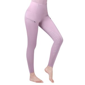 Leggings pour femmes à taille haute et longueur intégrale avec poches, extensibles dans quatre directions, couleur unie, tricotés en polyester/spandex - Product Image 6