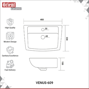 Lavabo de Pared de Cerámica Premium de Color Blanco con Certificación ISO/CE, al Mejor Precio del Mercado, Venta al Por Mayor, para el Hogar - Product Image 3
