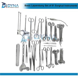 High Quality 81pcs Manual Basic Laparotomy Surgical <b>Instruments</b> Set CE Certified General Surgery <b>Laparoscopic</b> <b>Instruments</b> - Product Image 4