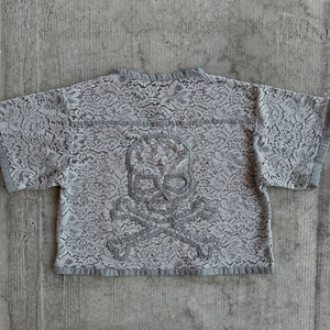 Custom logo Embroidered Patch Lace t Shirt Designer Men's V-Neck Jersey T-shirt Boxy Tee Shirt for Summer - Product Image 5
