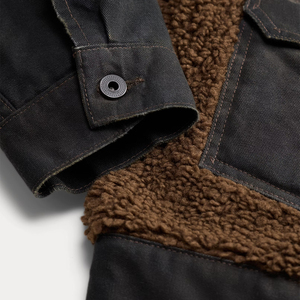 Premium Heavy Duty Fleece Panelled <b>Canvas</b> <b>Jacket</b> <b>Men</b> Winter Vintage Ranch Workwear OEM Custom Heritage Americana Outerwear Front - Product Image 6