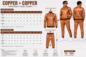 Custom Copper <b>Brown</b> Tracksuit Set for Men Wholesale Metallic Sportswear <b>Jogger</b> Suit OEM Manufacturer - Product Image 6