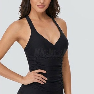 Maillot de bain une pièce élégant pour femme avec logo sur le devant, ajustement sécurisé, matière légère pour la natation et la détente à la plage - Product Image 6