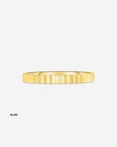 Anillo de Boda de 2mm o 5mm, Oro Sólido de 10k, 14k, 18k, Acanalado, Minimalista, de Lujo, Apilable, para Uso Diario, Joyería Fina para Mujer, Precio de Fábrica - Product Image 3