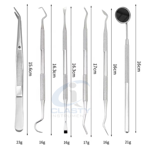 Ensemble d'instruments chirurgicaux dentaires de base, autres équipements dentaires à vendre, kit d'instruments chirurgicaux dentaires en acier inoxydable, argenté - Product Image 5
