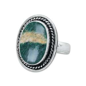 Genuine Green Aventurine Gemstone <b>Ring</b> Unisex Handmade Solid <b>925</b> <b>Silver</b> Plated Bohemian Engagement Jewelry at Wholesale Price - Product Image 2