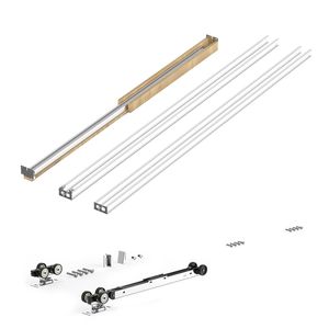 Kit Telaio per Porta Scorrevole a Scomparsa per Porte Larghe 24-32 Pollici e Alte 80 Pollici, Meccanismo di Chiusura Morbida Bidirezionale, Scorrimento Fluido e Silenzioso - Product Image 1